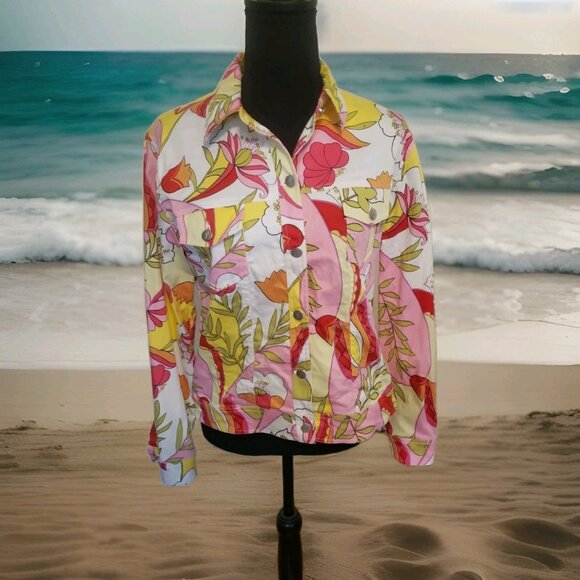 Tori Richard Honolulu Dress With Jacket Womens Size 10 Dress, 12 Jacket Tropical - Picture 6 of 15